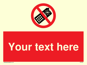 Custom No camera phones Sign