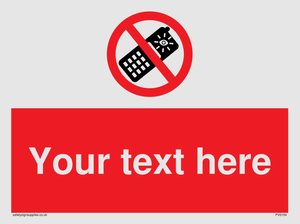 Custom No camera phones Sign