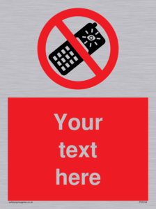 Custom No camera phones Sign