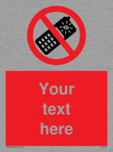 Custom No camera phones Sign