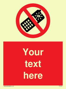 Custom No camera phones Sign