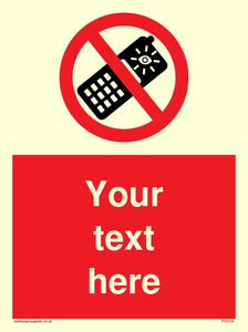Custom No camera phones Sign