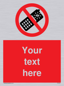 Custom No camera phones Sign