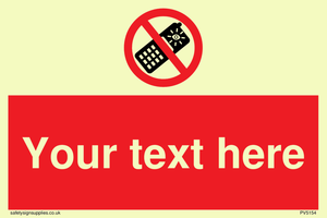 Custom No camera phones Sign