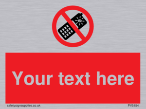 Custom No camera phones Sign