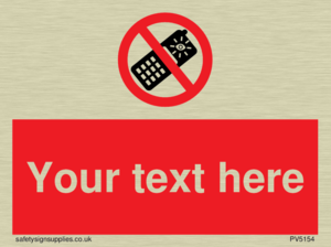 Custom No camera phones Sign