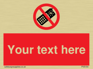 Custom No camera phones Sign