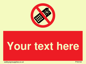 Custom No camera phones Sign