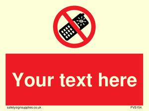 Custom No camera phones Sign
