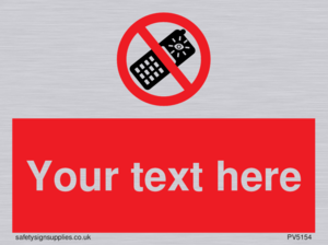 Custom No camera phones Sign