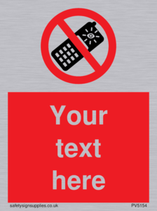 Custom No camera phones Sign