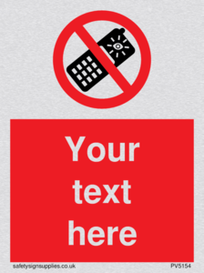 Custom No camera phones Sign