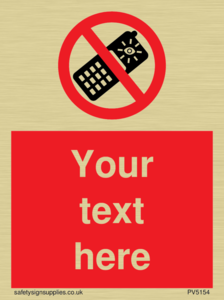 Custom No camera phones Sign
