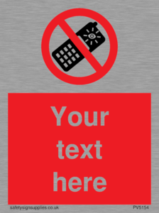 Custom No camera phones Sign