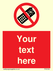 Custom No camera phones Sign