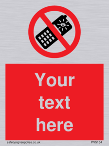 Custom No camera phones Sign