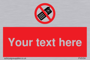 Custom No camera phones Sign