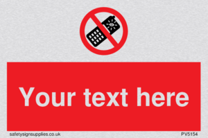 Custom No camera phones Sign