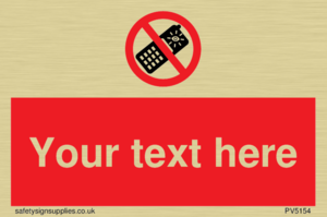Custom No camera phones Sign