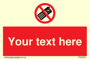 Custom No camera phones Sign