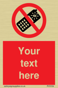 Custom No camera phones Sign