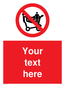 Custom No Climbing on Trolley Sign 