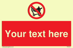 Custom No Climbing on Trolley Sign