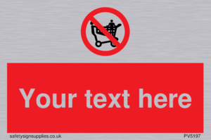 Custom No Climbing on Trolley Sign