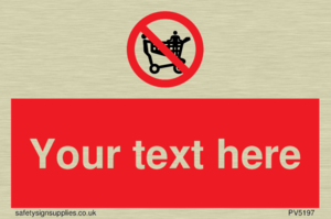 Custom No Climbing on Trolley Sign