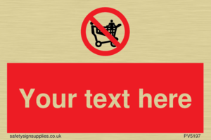 Custom No Climbing on Trolley Sign