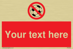 Custom No Ball Games Sign