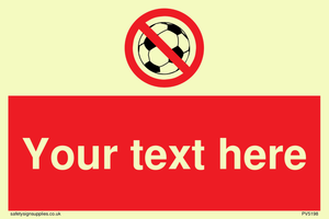 Custom No Ball Games Sign