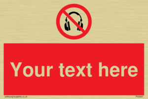 Custom No Headphones Sign