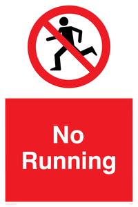 No Running sign 