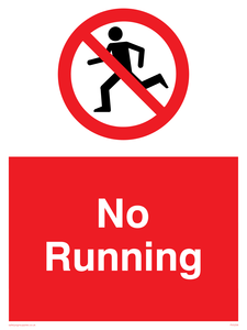 No Running sign 