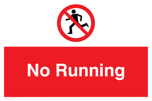 No Running sign 