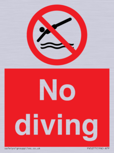 No diving
