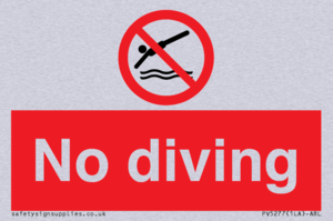 No diving