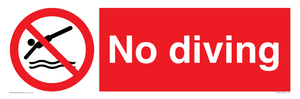 No diving