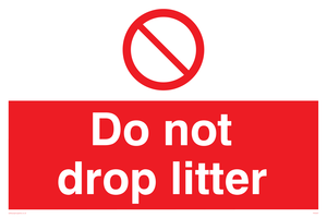 Do not drop litter sign 