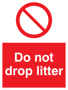 Do not drop litter sign 