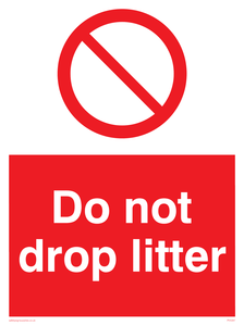 Do not drop litter sign 