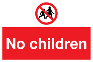 No children sign 