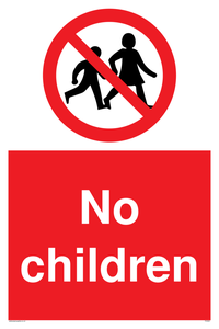 No children sign 