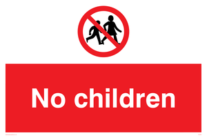 No children sign 