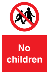 No children sign 