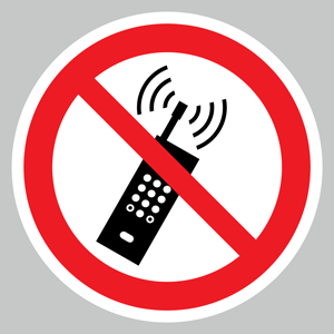 No mobile phones floor graphics