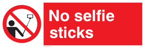 No selfie sticks sign 