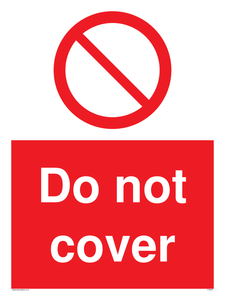 Do not cover sign 