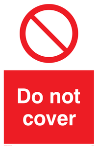 Do not cover sign 